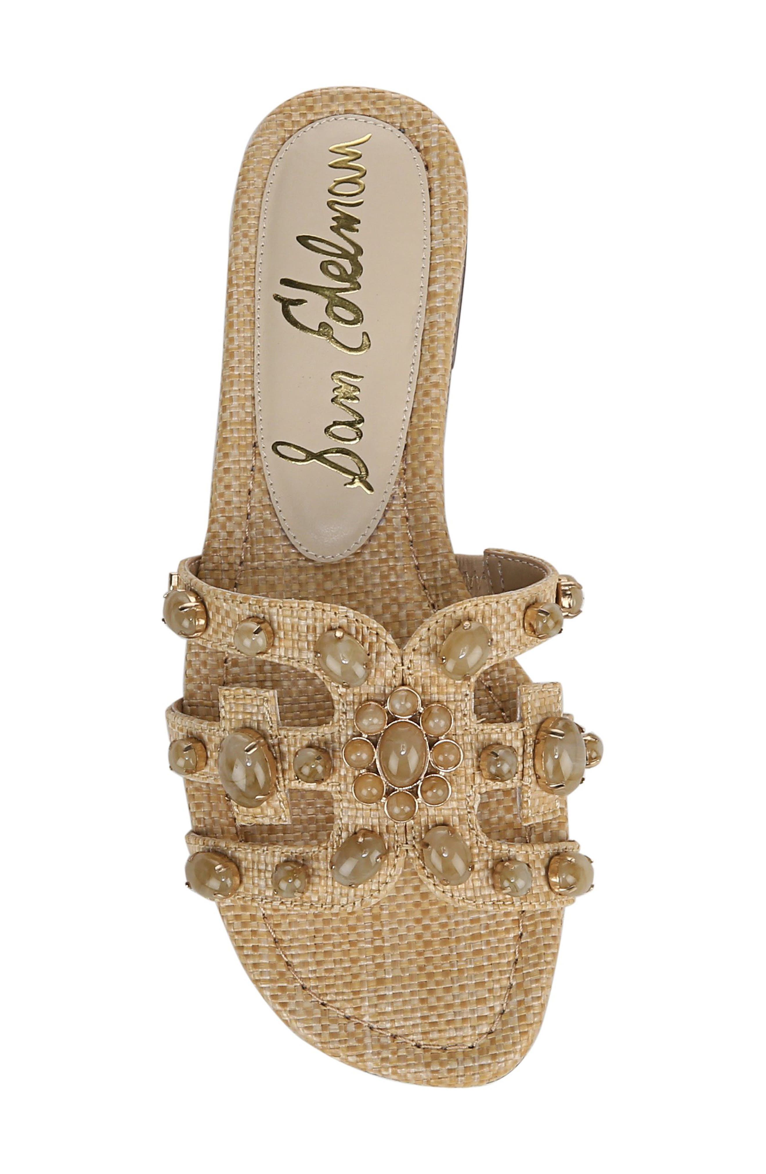 Sam Edelman Bay Ray Slide Sandal, Alternate, color, Bleached Beechwood