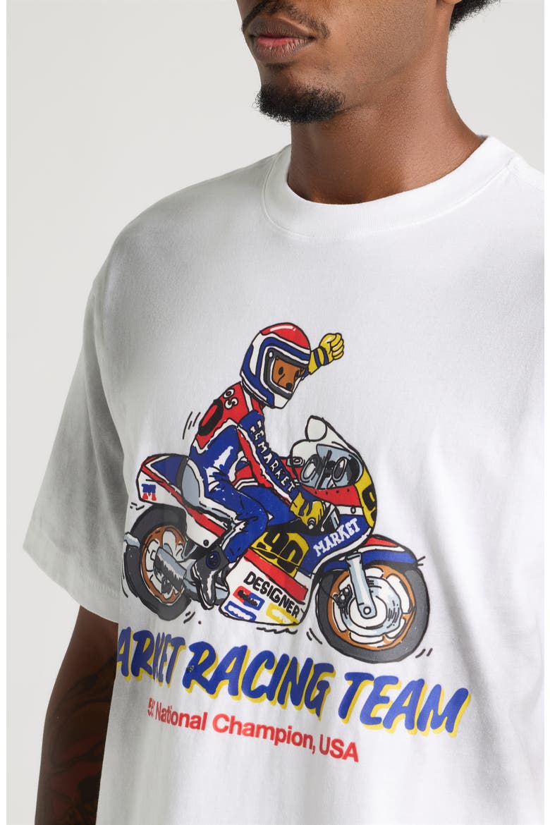 Bear On A Bike Graphic T-Shirt, Alternate, color, WHITE