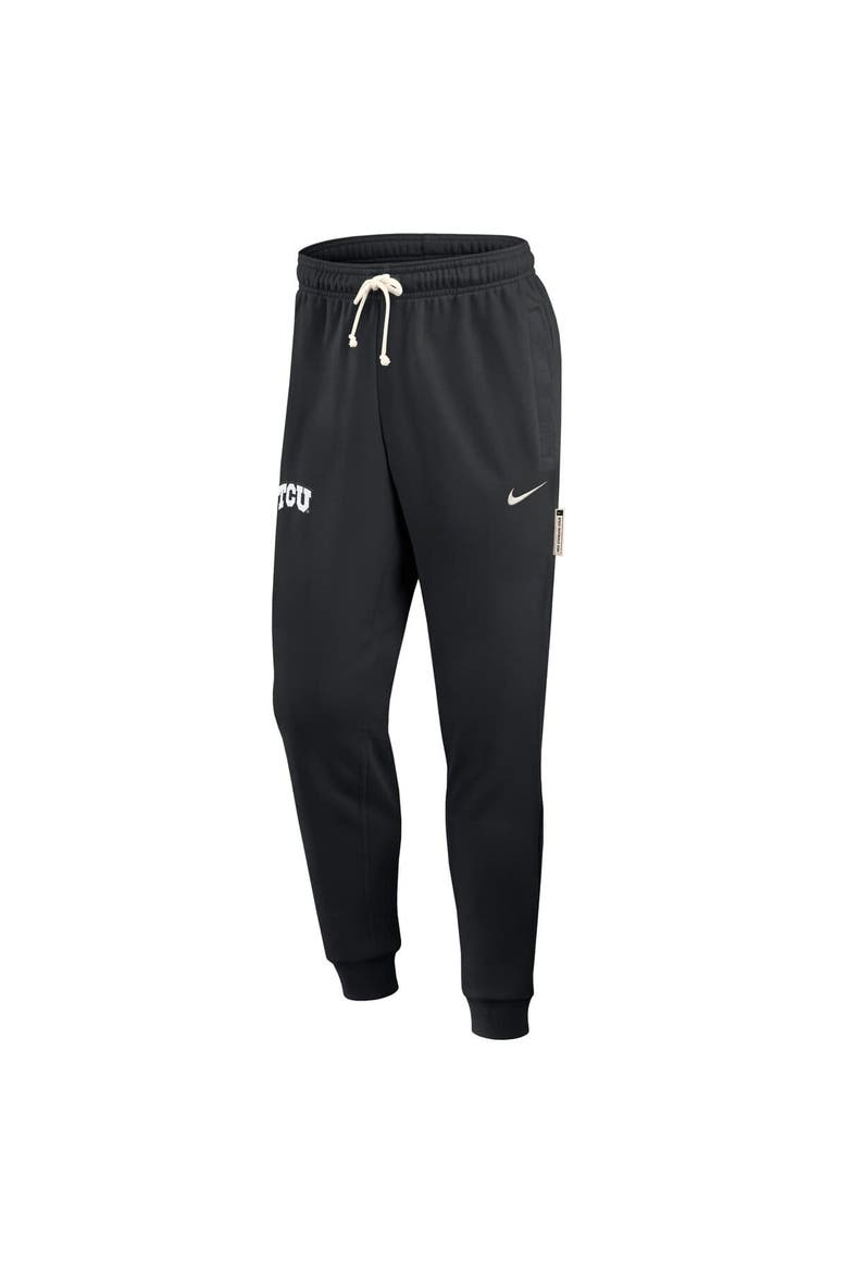 Men's Nike Black TCU Horned Frogs 2025 Sideline Standard Issue Dri-FIT Taper Sweatpants, Alternate, color, Black