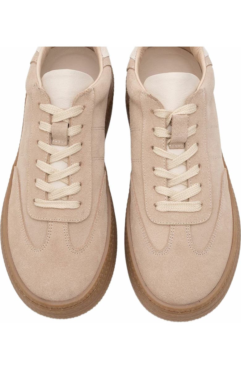 Forever & Always Shoes Fyore Leather Sneakers, Alternate, color, Beige Suede Leather