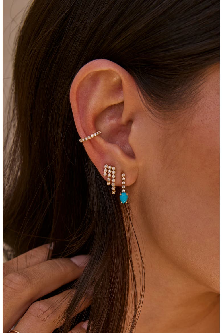 Tennis 14k Gold Diamond Waterfall Drop Earrings, Alternate, color, 14K YELLOW GOLD