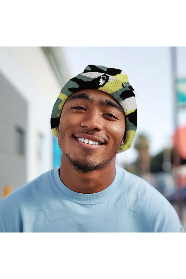 Astronaut Beanie, Alternate, color, Green Camo