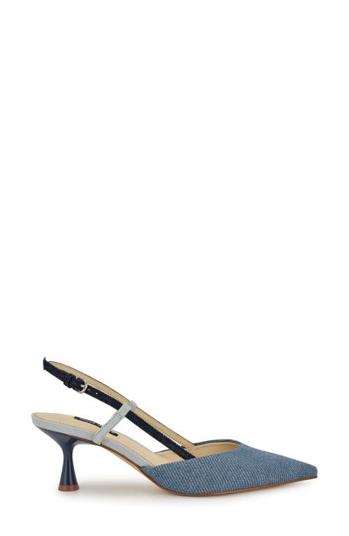 NINE WEST NINE WEST RHONDA SLINGBACK POINTED TOE KITTEN HEEL PUMP