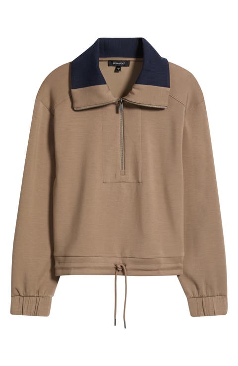 Quarter Zip Drawstring Pullover