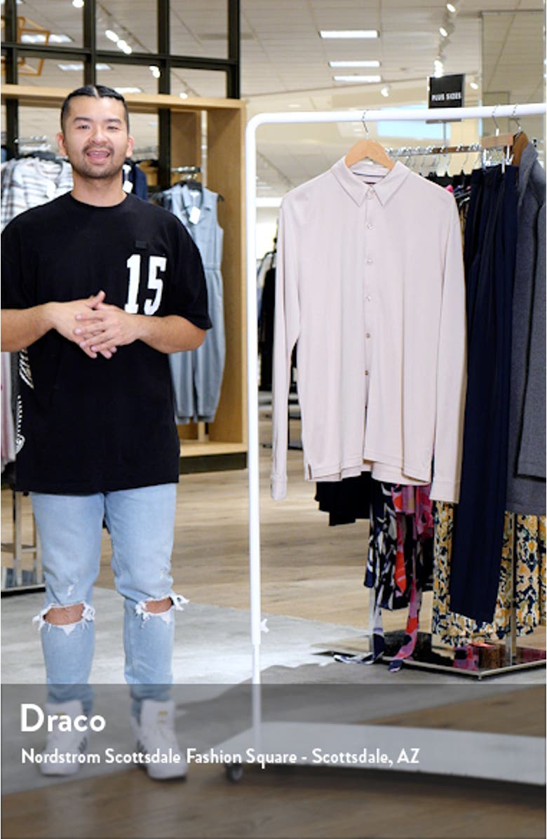 Vintage Wash Knit Button-Up Shirt, sales video thumbnail