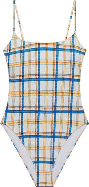 Polo Ralph Lauren Kennedy Smocked One-Piece Swimsuit