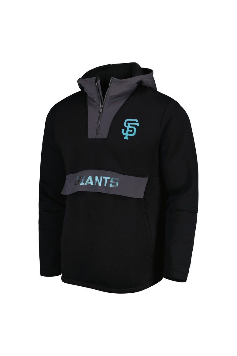 Men's Levelwear Black San Francisco Giants Ruckus Quarter-Zip Hoodie, Alternate, color, Black