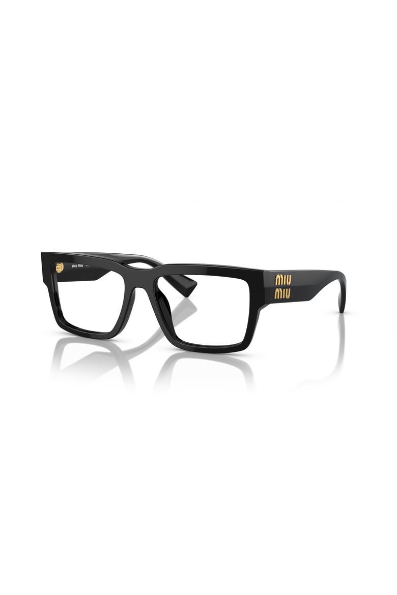 54mm Rectangle optical glasses, Main, color, Black