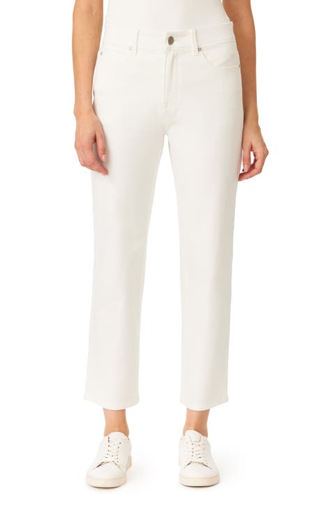 Effortless 27-Inch High Rise Slim Straight Leg Jeans