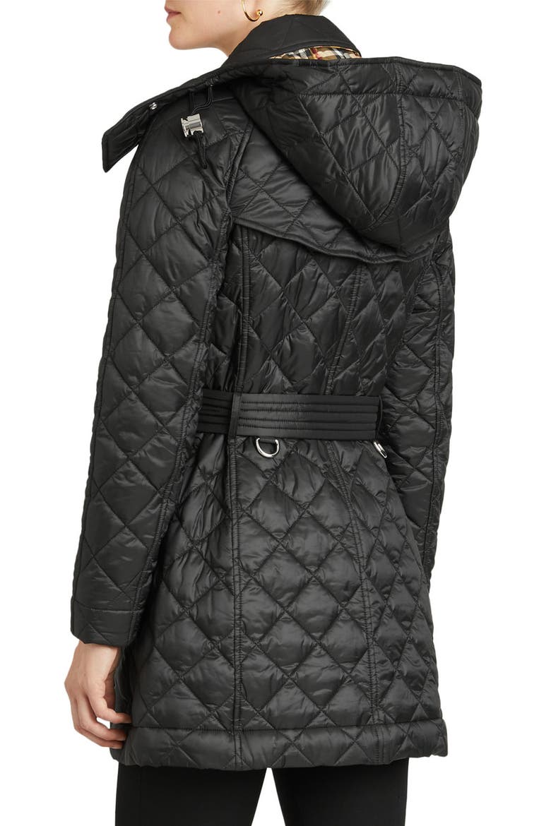Baughton 18 Quilted Coat, Alternate, color, BLACK