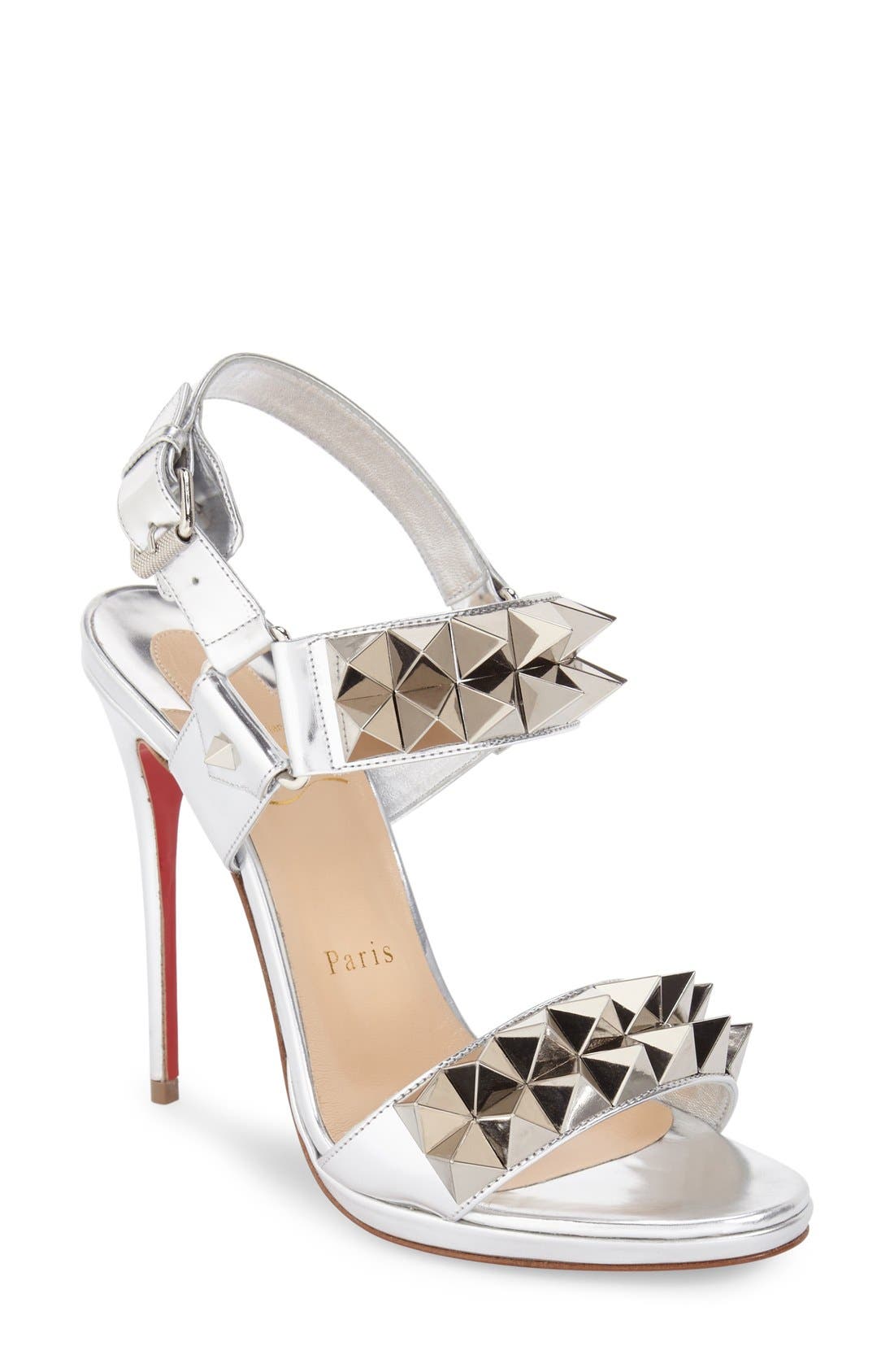 Christian Louboutin 'Miziggoo' Studded Sandal, Main, color, 