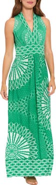 London Times Sleeveless Stretch Jersey Maxi Dress