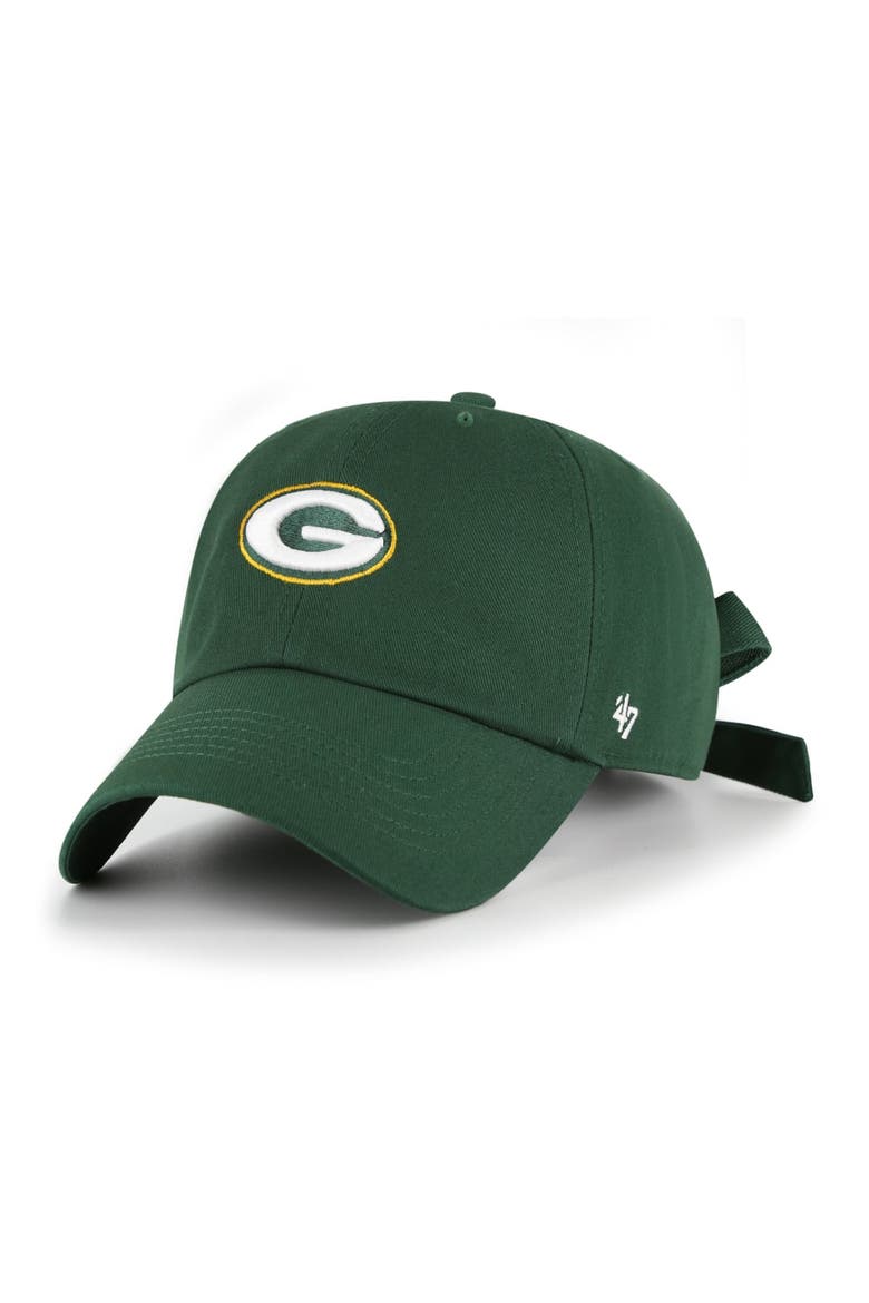 Women's '47 Green Green Bay Packers  Bow Back Clean Up Adjustable Hat, Main, color, Green