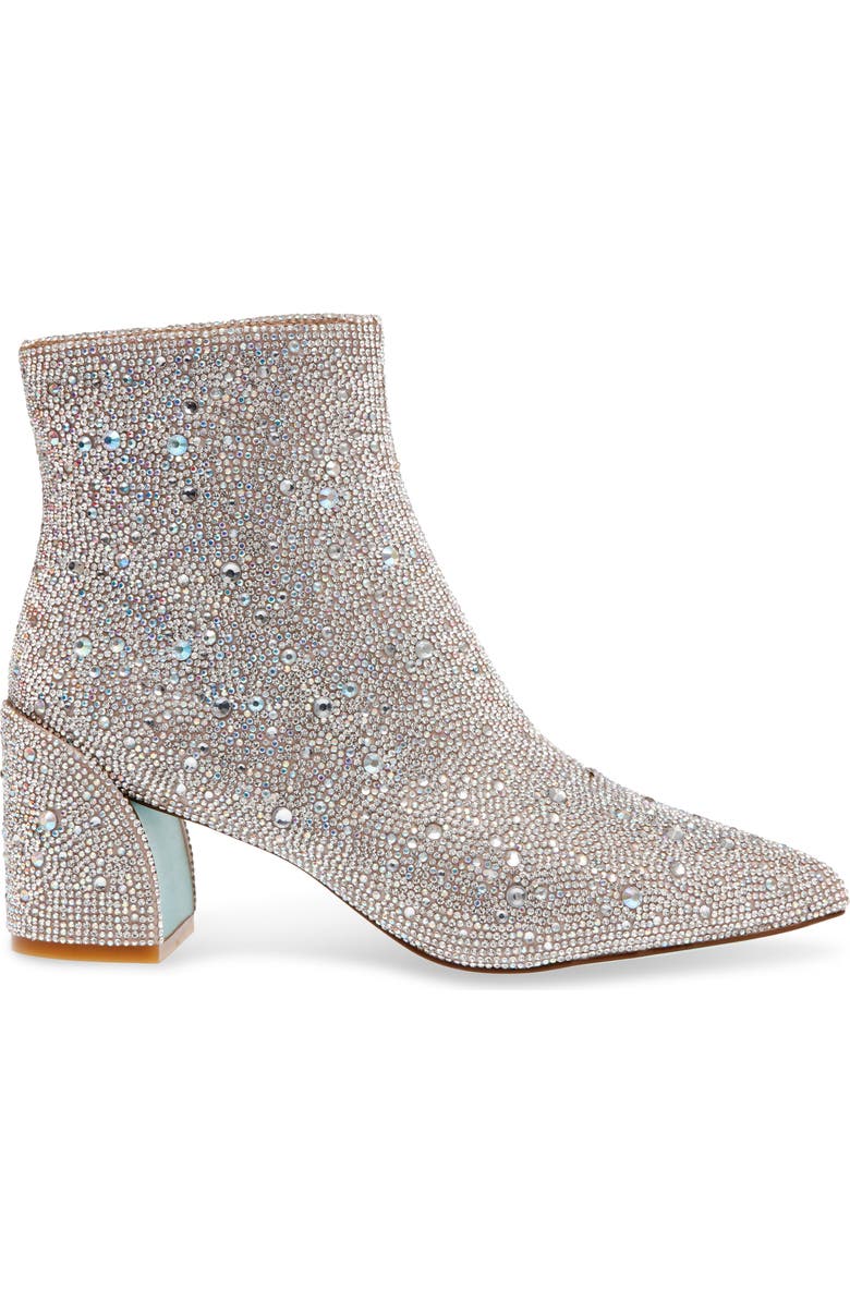 Betsey Johnson Corry Embellished Pointed Toe Bootie, Alternate, color,