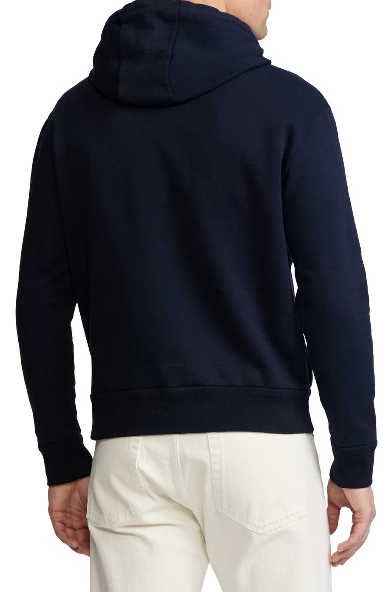 Ralph Lauren Purple Label Polo Bear Appliqué Fleece Hoodie, Alternate, color, Classic Chairman Navy