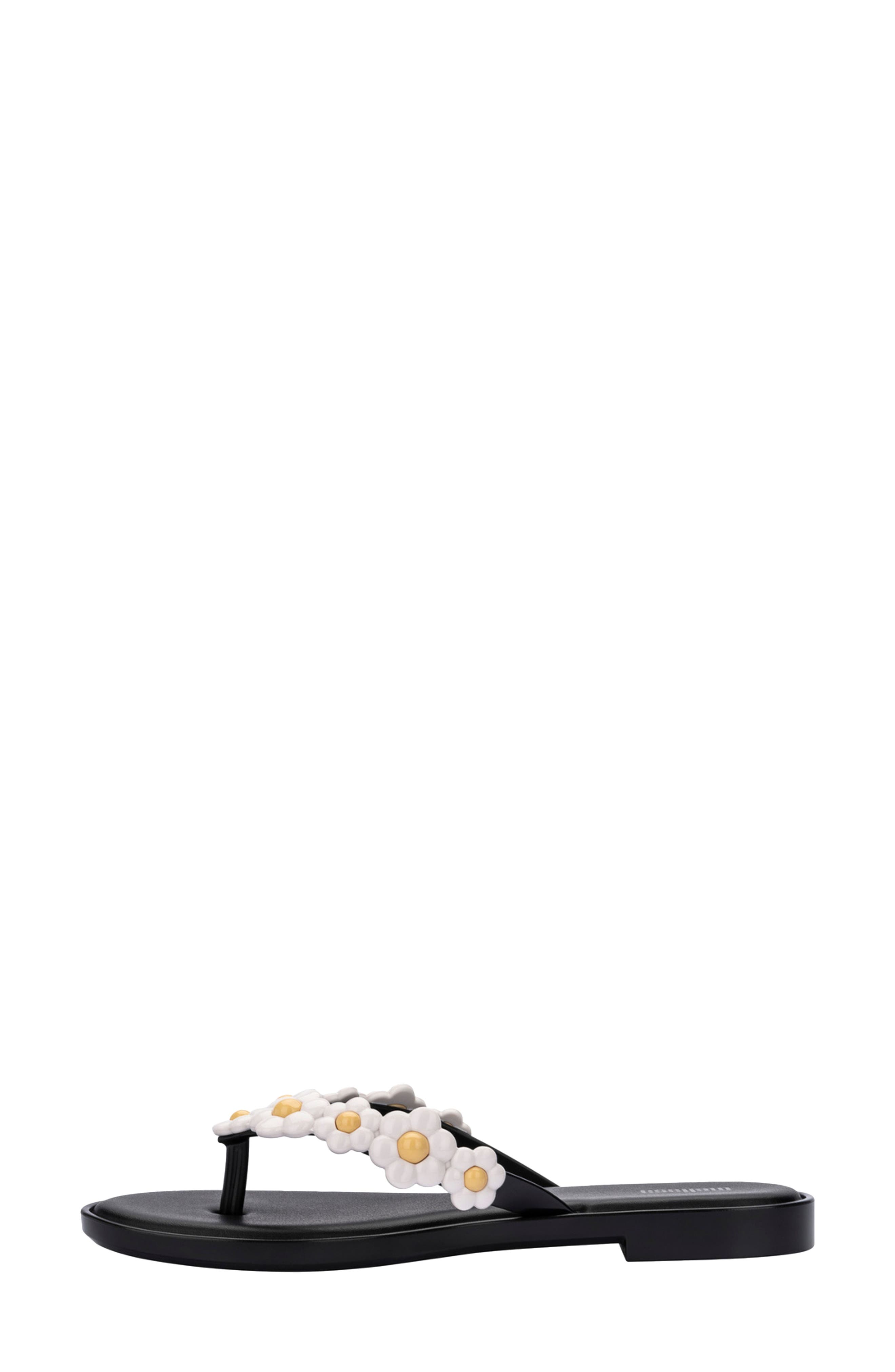 Melissa Spring Flip Flop, Alternate, color, Black/ White