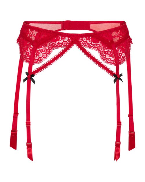 Shop Adore Me Aziza Garter Belt Lingerie In Dark Red