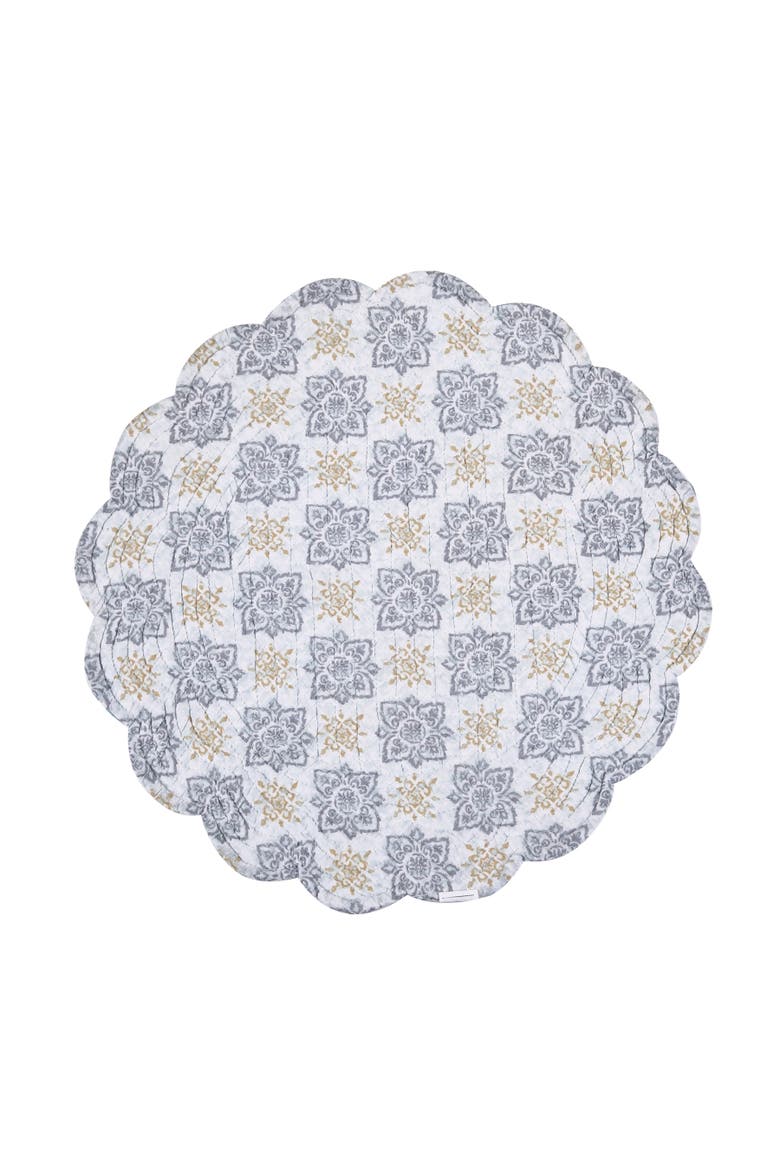 Harlan Round Placemats, Set of 6, 17", Alternate, color, Blue