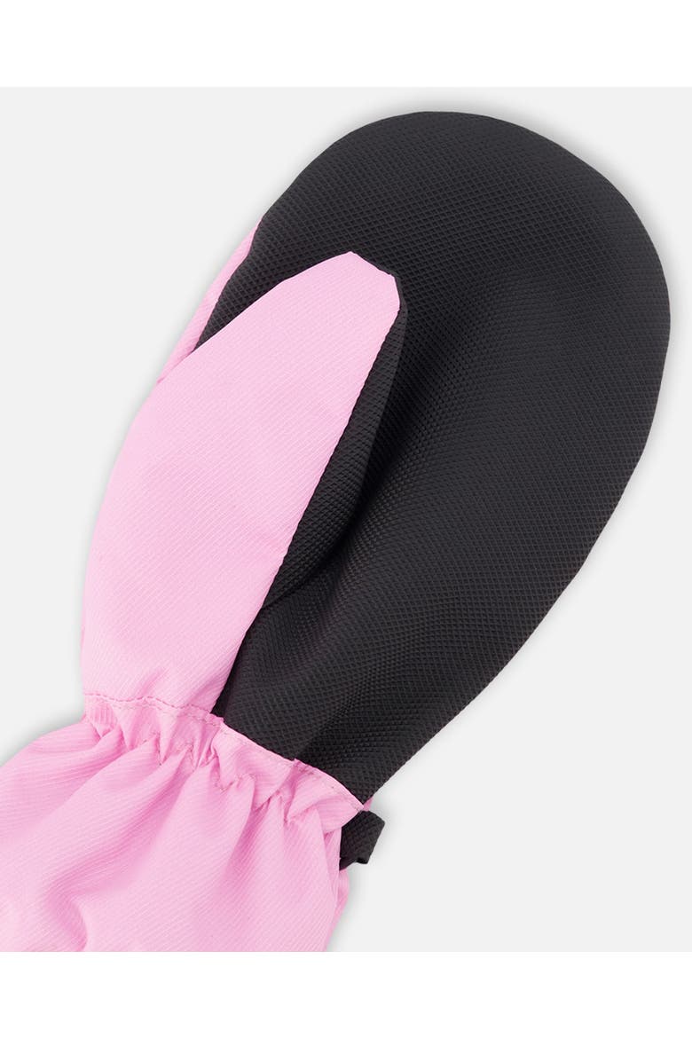 Girl Mid-Season Mittens in Recycled Polyester, Alternate, color, Pink