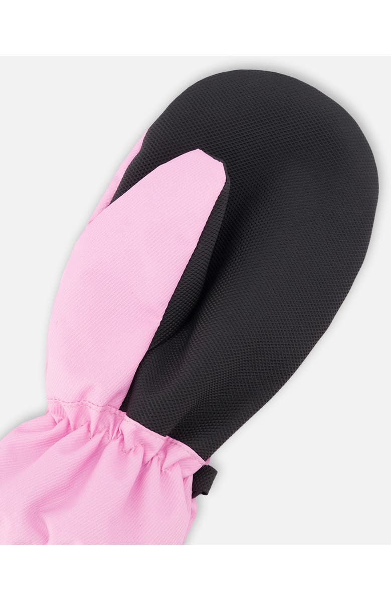 Deux par Deux Girl Mid-Season Mittens in Recycled Polyester, Alternate, color, Pink