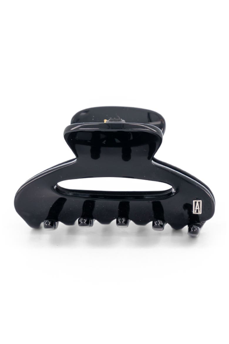 Clemenceau acetate hair clip, Main, color, black