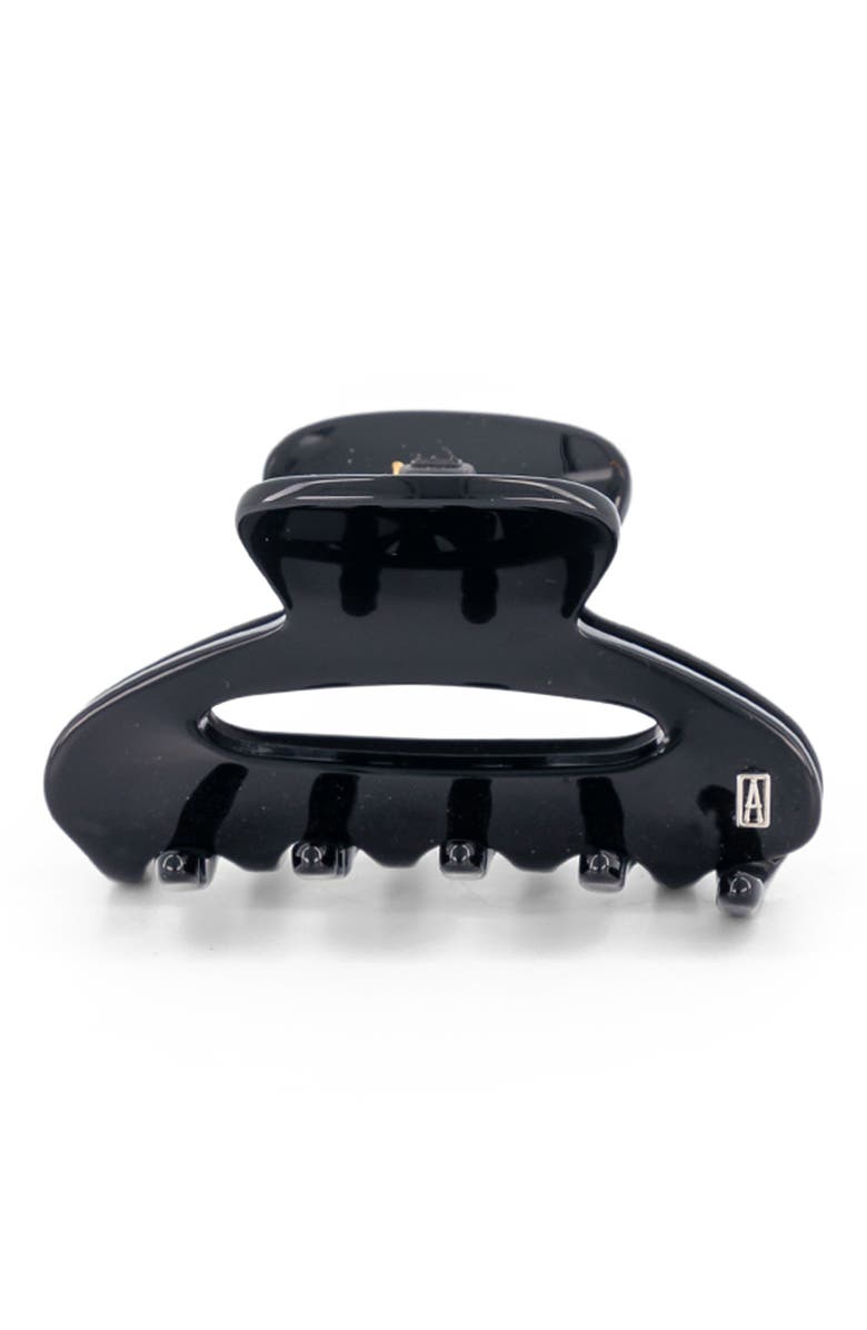 Alexandre de Paris Clemenceau acetate hair clip, Main, color, Black