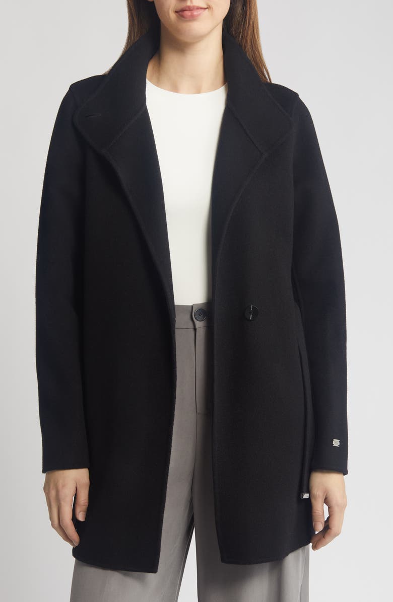 Soia & Kyo Kenia Funnel Neck Wool Blend Wrap Coat, Alternate, color,