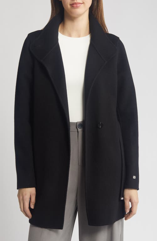 Soia & Kyo Kenia Funnel Neck Wool Blend Wrap Coat