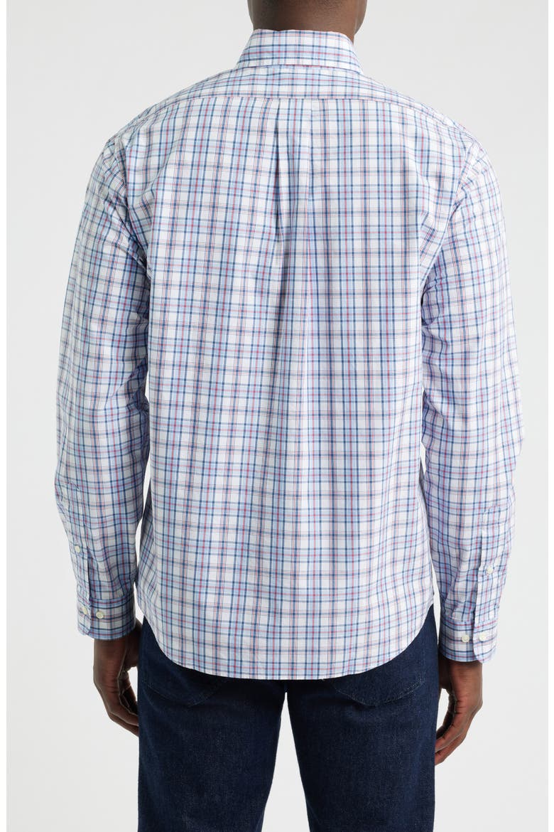 Friday Plaid Cotton Poplin Button-Down Shirt, Alternate, color, WHITE PLAID