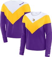 WEAR by Erin Andrews Women's WEAR by Erin Andrews Purple/Gold Minnesota Vikings Chevron Tri-Blend Long Sleeve T-Shirt