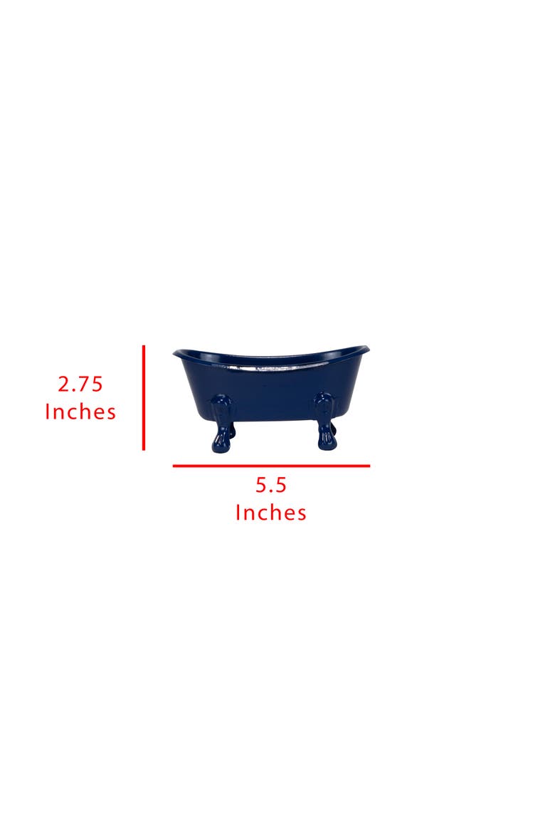 Enamel Bathtub Soap Dish, Alternate, color, Blue