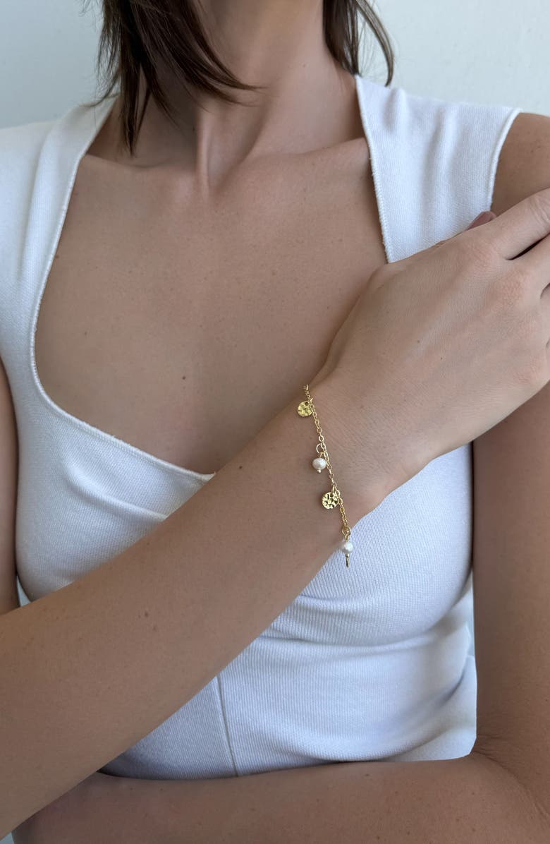 Adornia Freshwater Pearl Station Bracelet, Alternate, color, 