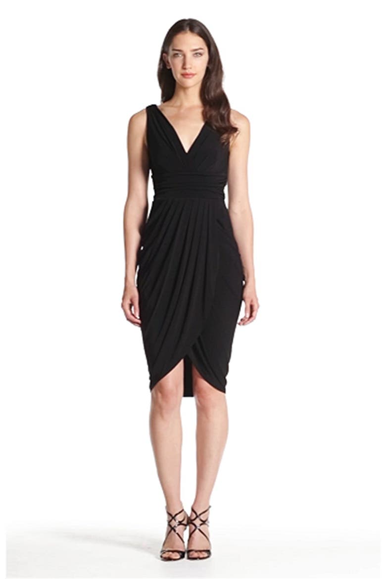 Sarong Dress, Alternate, color, BLACK