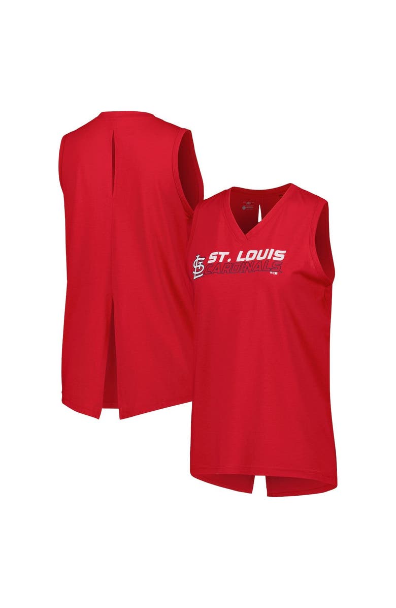 LEVELWEAR Women's Levelwear  Red St. Louis Cardinals Paisley Chase V-Neck Tank Top, Main, color, Red