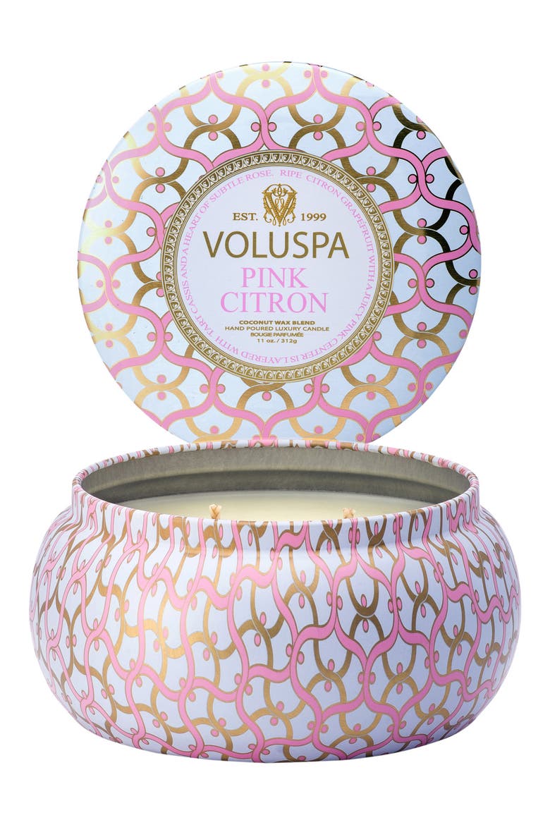 Maison Blanc Pink Citron Maison Metallo 2-Wick Candle, Alternate, color, NO COLOR