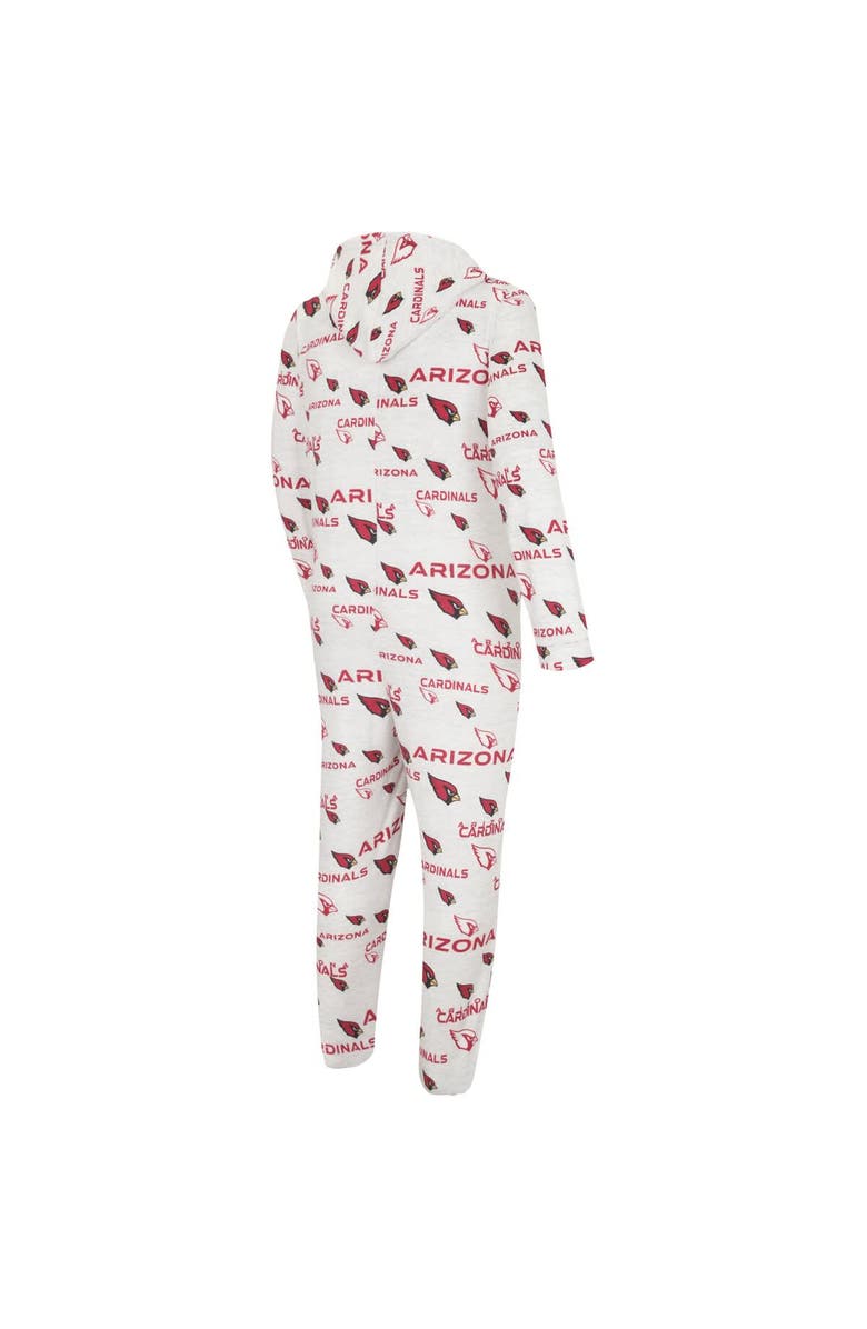 CONCEPTS SPORT Men's Concepts Sport White Arizona Cardinals Allover Print Docket Union Full-Zip Hooded Pajama Suit, Alternate, color, 
