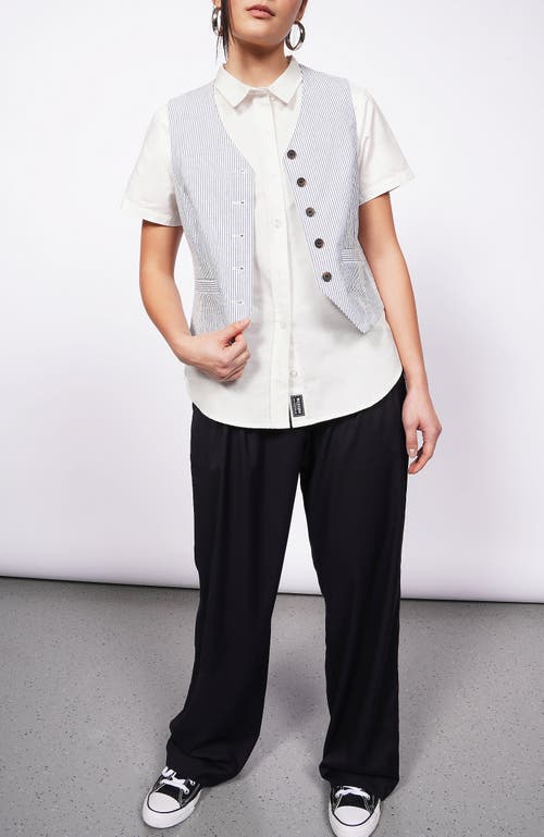 WILDFANG WILDFANG THE EMPOWER SEERSUCKER VEST