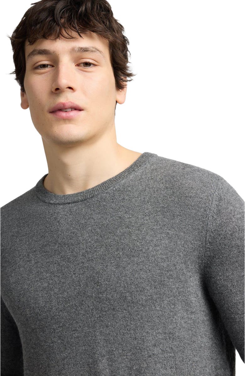Onia Crewneck Cashmere Sweater, Alternate, color, Heather Charcoal