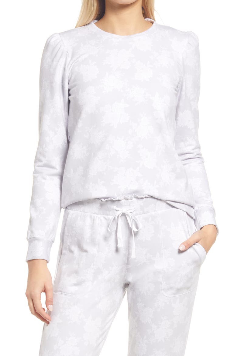 Puff Sleeve Sweatshirt, Main, color, DARCY FLORAL