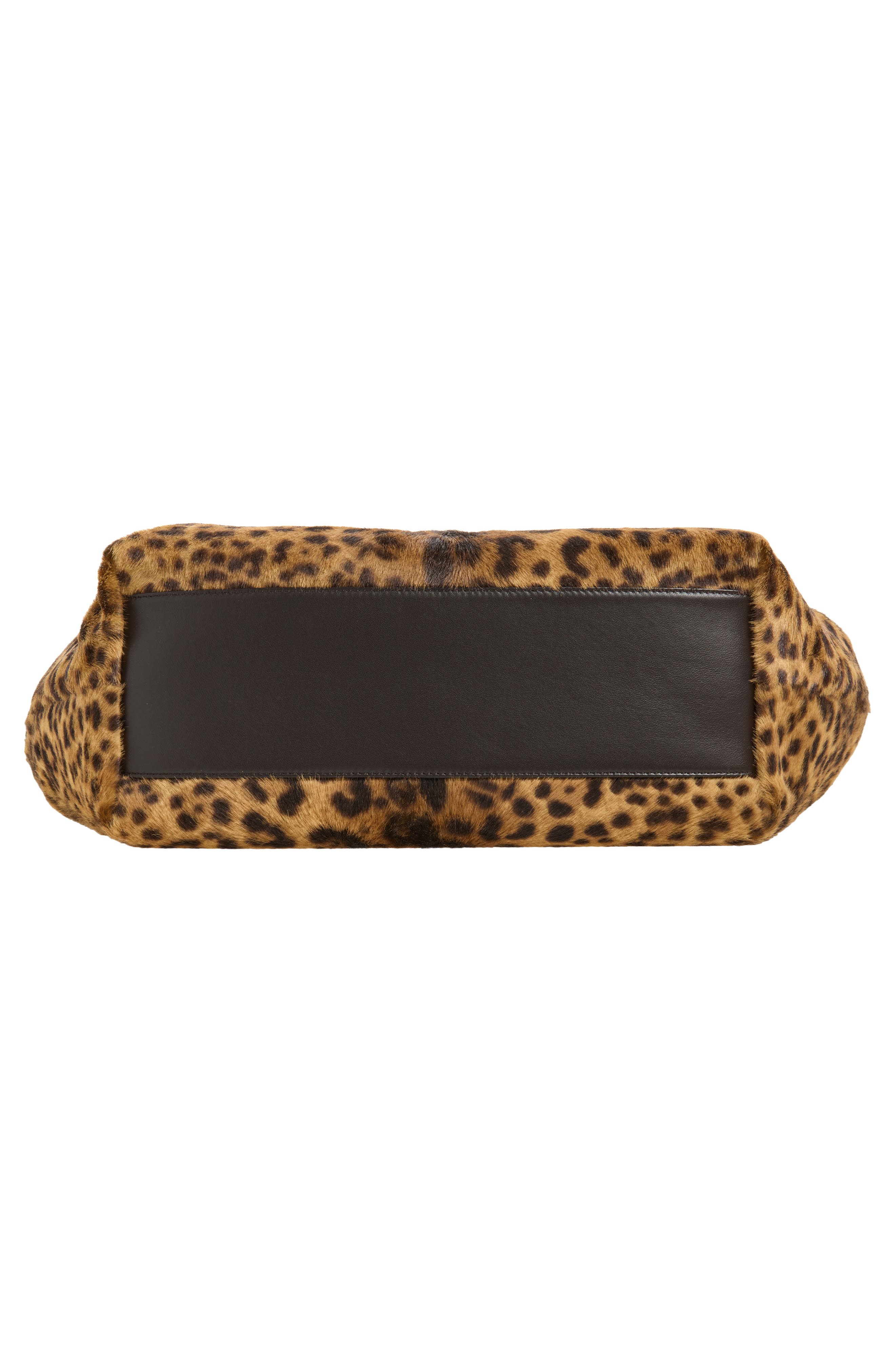 Medium Icare Leopard Print Genuine Calf Hair Shopping Tote, Alternate, color, BROWN/ BLACK
