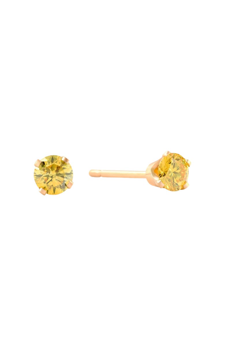 Bliss Diamond 1/4 Ct T.W. Fancy Canary Lab Diamond Studs 14K Gold Lab Grown, Alternate, color, 14K Yellow Gold