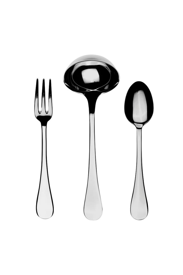 Brescia Serving Set - 3 Pieces, Main, color, Silver