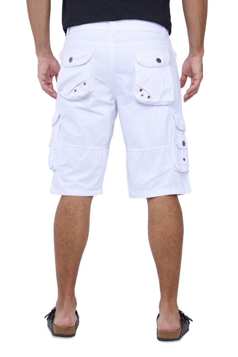 Belted Bermuda Cargo Shorts, Alternate, color, WHITE