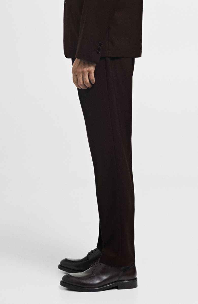 MANGO Slim Fit Pleated Wool Dress Pants, Alternate, color, 