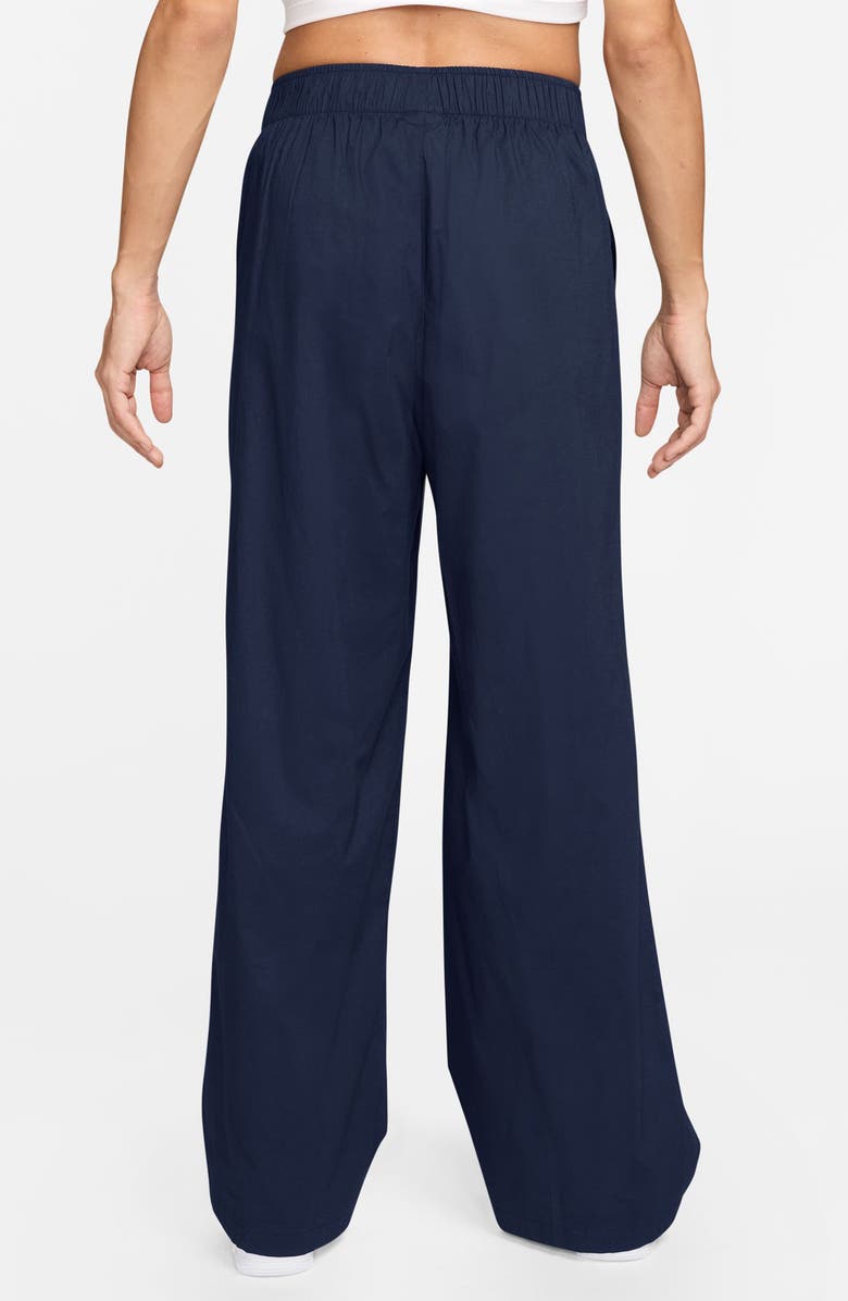 Nike Sportswear Chill High Waist Poplin Pants, Alternate, color, Midnight Navy/ Sail
