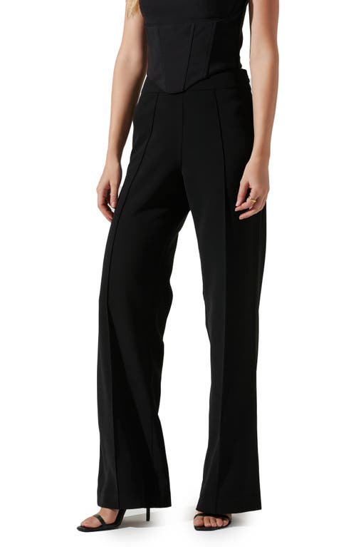 Astr The Label Madison High Waist Wide Leg Pants In Black