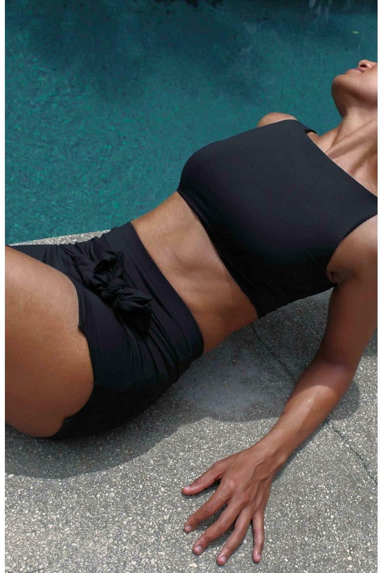 Moe Cropped Bikini Tank, Alternate, color, Black