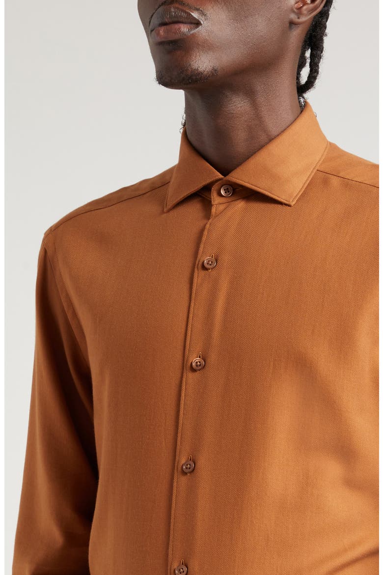 Cashco Cotton & Cashmere Button-Up Shirt, Alternate, color, VICUNA