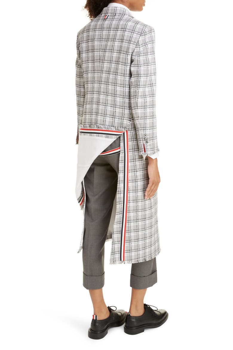 Fray Tweed Coat, Alternate, color, MEDIUM GREY