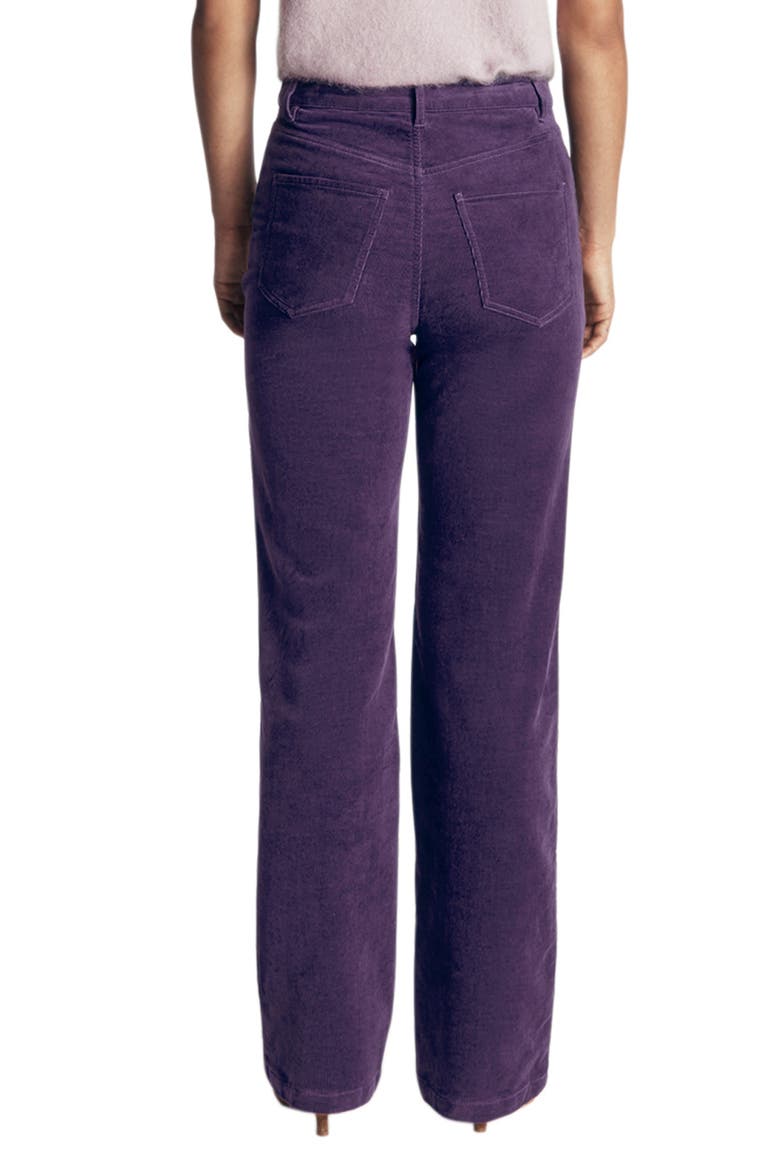 High Waist Straight Leg Corduroy Jeans, Alternate, color, DEEP GRAPE